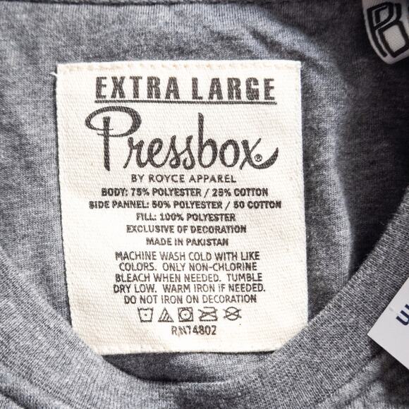 Pressbox Quilted Sweatshirt Colorado Varsity Gray Size XL Collegiate - Picture 7 of 9